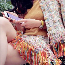 Шерстяная твидовая ткань в клетку дизайнерский стиль 5" в ширину по метрам