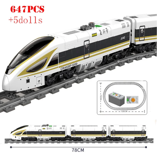 City Remote Control Train Harmony High-speed Rail Electric Car Building Blocks Technical Track Bricks Toys For Children Gifts 5