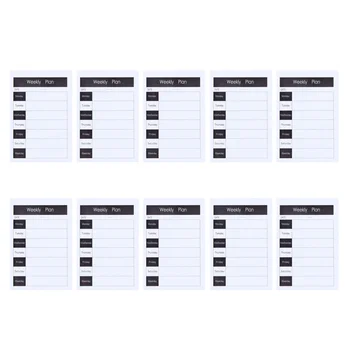

10Pcs Weekly Plan Notebook Minimalist Memo Pad Schedule Plan Notebook Note Pads
