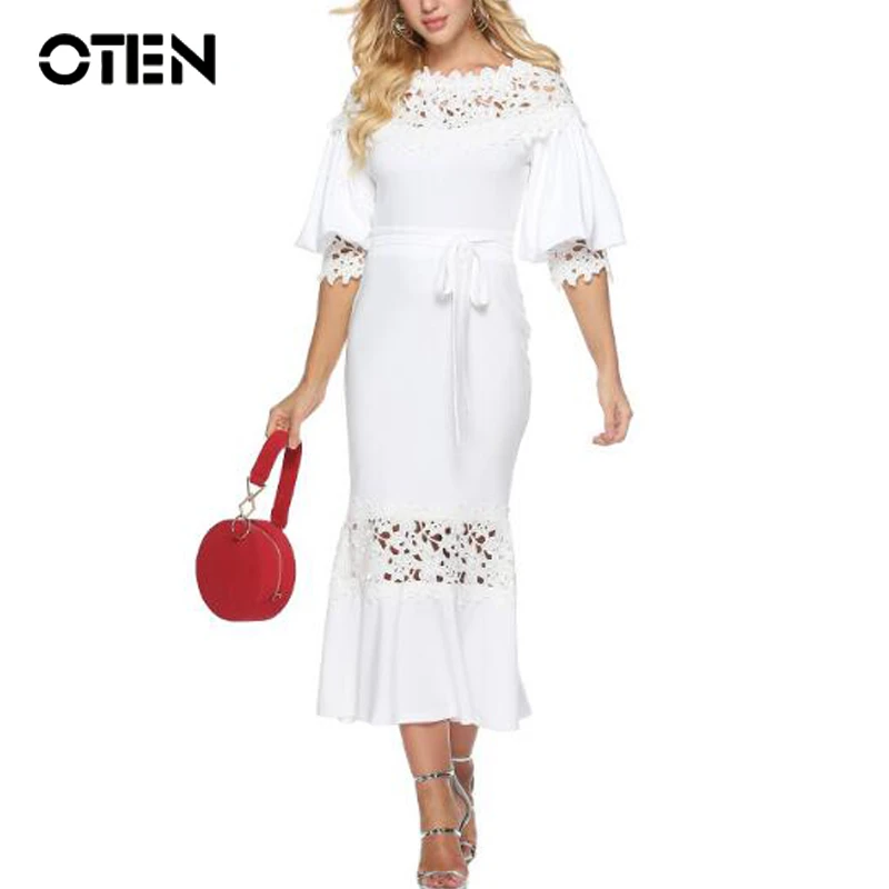 half white color dress