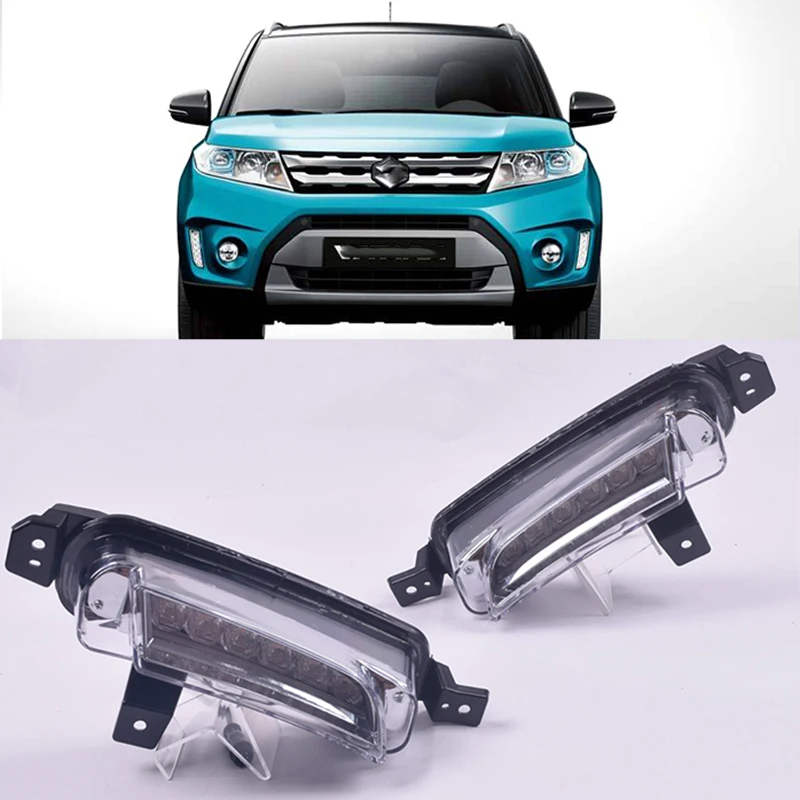 1 пара светодиодных дневных ходовых огней для Suzuki Vitara 2015 2016 2017 2018 Стайлинг
