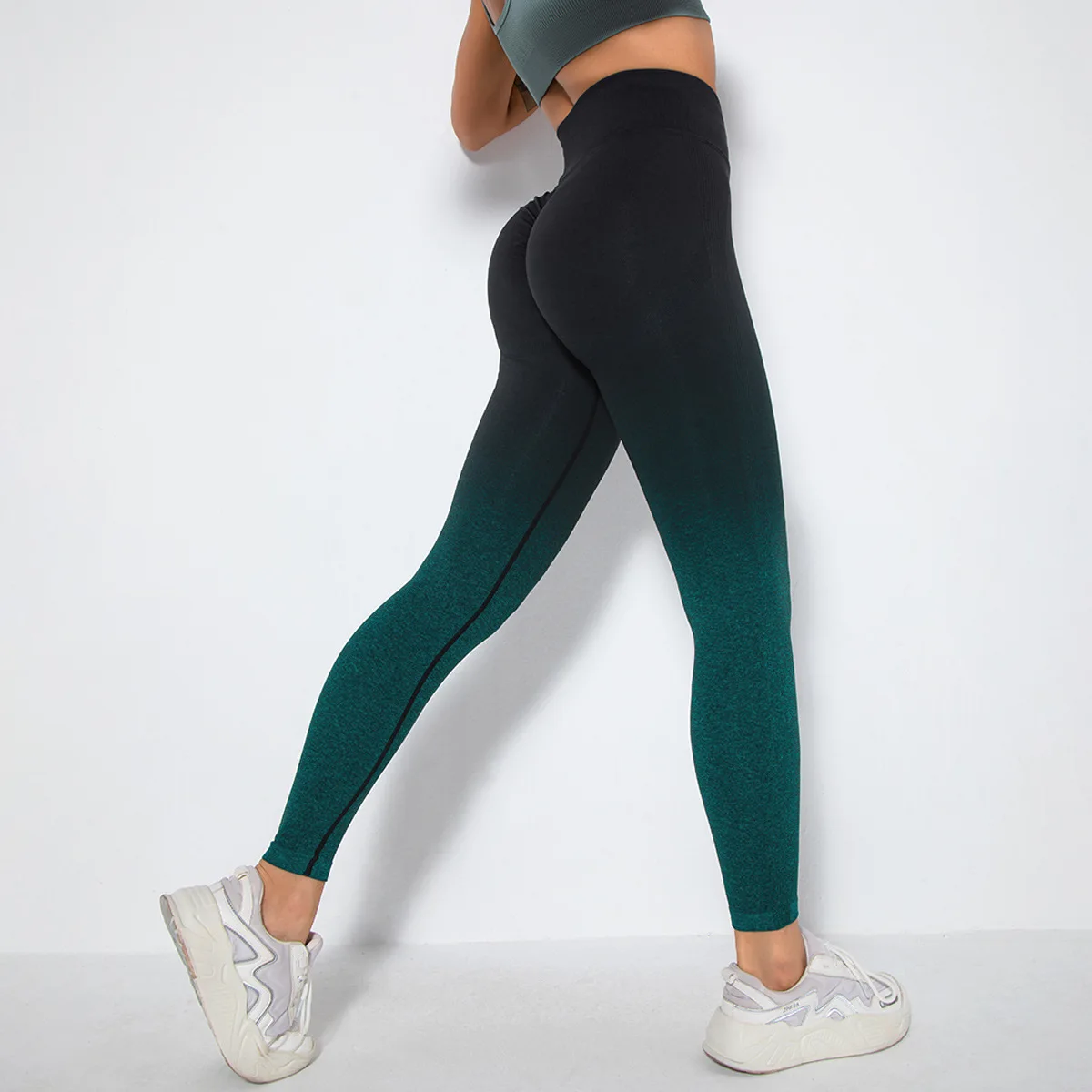 Gradient Leggings Women Fitness Seamless Leggings High Waist Super Stretch Slim Leggings Push Up Women Gym Clothing Sportswear amazon leggings