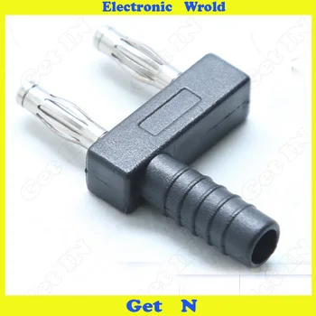 

10pcs/Pack 4mm Banana Plug Spacing 14mm Pure Copper Short Circuit Double Row One Female To Two Male Adapter H-2044