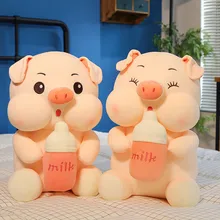 Animal en peluche cochon en peluche 35cm, Animal en peluche cochon en peluche dessin animé Kawaii oreiller doux, jouet en peluche pour garçons filles cadeau d'anniversaire de noël