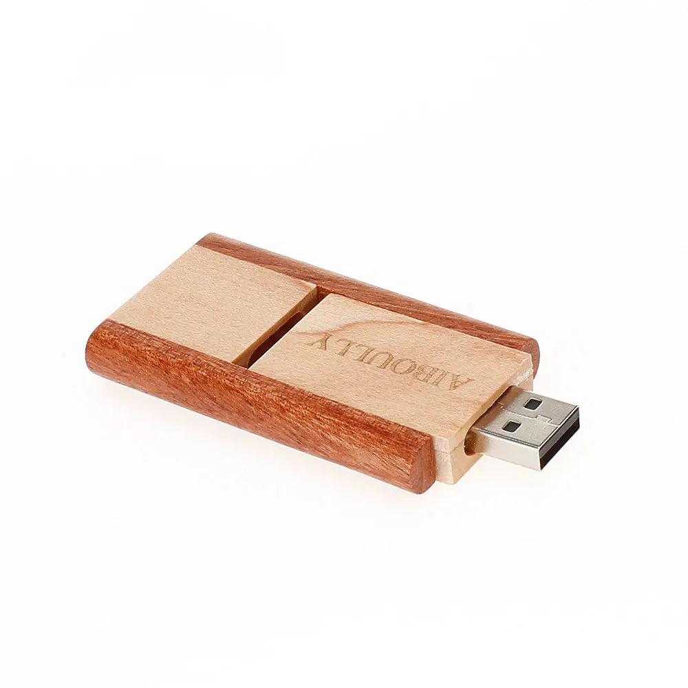Поворотный деревянный USB флэш-накопитель 128 ГБ 4 ГБ 8 ГБ флеш-накопитель 16 ГБ флеш-накопитель 32 Гб 64 ГБ Usb 2,0 Свадебная индивидуальная