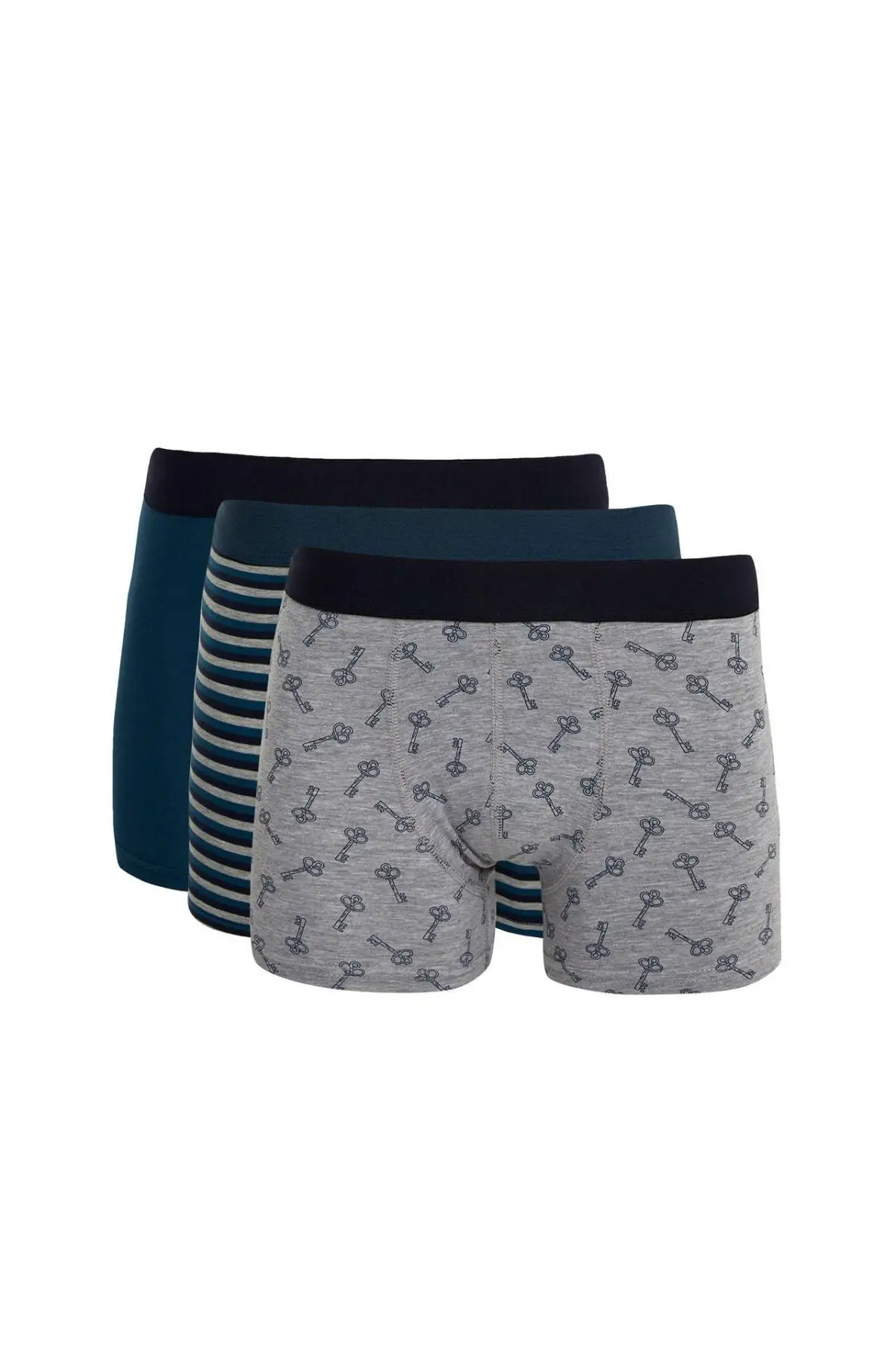 

DeFacto 3pcs/set Men Knitted Underwear Boxer Bundle Male Shorts Panties Breathable Man Boxer Comfortable Underpants-K6351AZ19SP