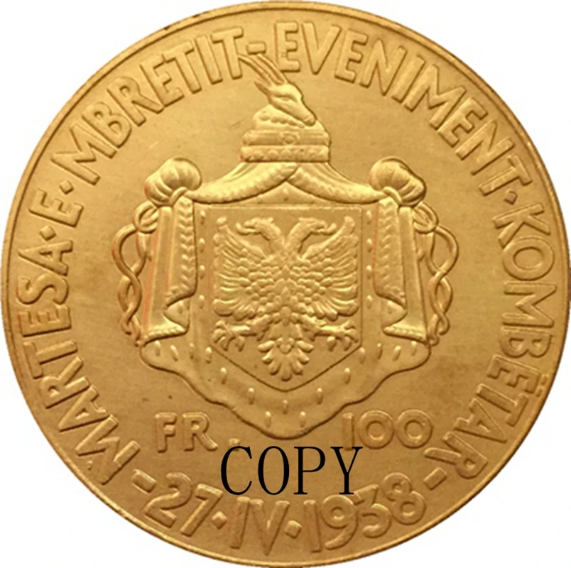 Albania 1938 500 лек копия монеты 35 мм|coin|coin coins |
