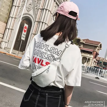 

PU Leather Waist Waterproof Women Belt Messenger Bags Shoulder For Handbags Pack Purses White