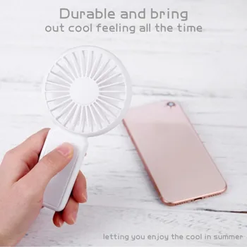 

Small Handheld Fan USB Rechargeable Personal Fan Cooling Electric Fan for Office Indoor Outdoor Household Traveling