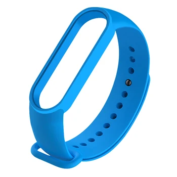 

Replaceable Colorful Silicone Bracelet Smart Watch Accessories For Xiaomi Mi Band 5 M5 Porous Anti-sweat Sports Breathable Strap