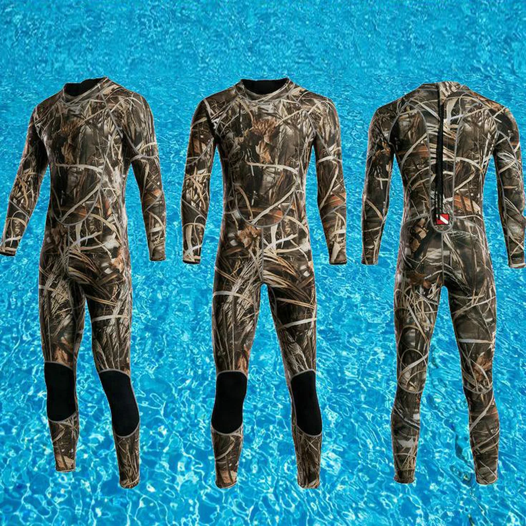 New Mens 3mm Neoprene Full Body Wetsuit for Surfing SCUBA Diving Camouflage S - XXL