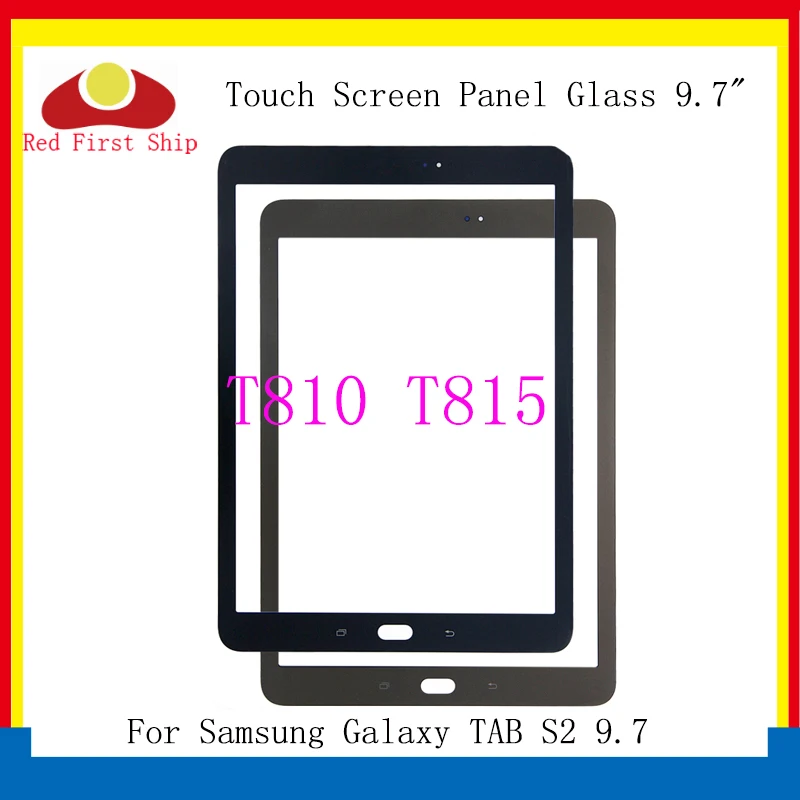 10 шт./лот для Samsung Galaxy Tab S2 9,7 T810 T815 Сенсорный экран Панель Стекло объектив SM-T810 SM-T815 ЖК-дисплей передняя внешняя Замена