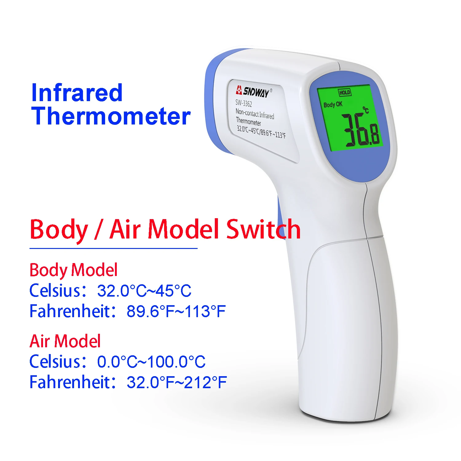 

Non-contact Digital Thermometer Infrared Thermometers Temperature Measuring Instrument Measurement Device for Baby Adults