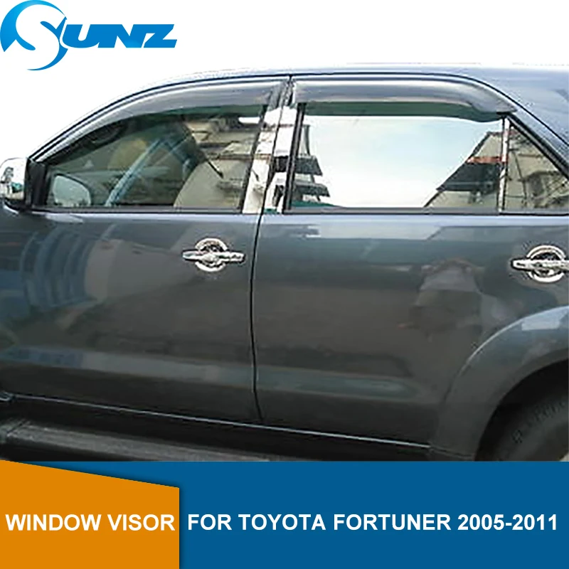 

Side Window Deflector For Toyota Fortuner 2005 2006 2007 2008 2009 2010 2011 Black Window Visor Sun Rain Deflector Guards SUNZ