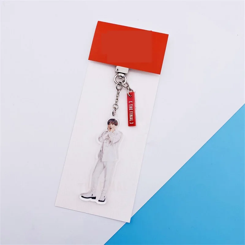 SUGA KPOP Bangtan мальчики карта душа PERSONA LOVE YOURSELF THE FINAL JUNG KOOK брелок унисекс подарок JIMIN JIN SUGA FH59 - Цвет: SUGA