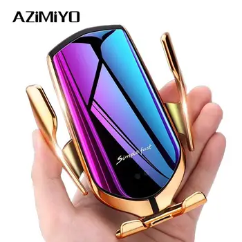 

AZiMiYO R2 Wireless Car Charger 10W Automatic Clamping Qi Charging Car Phone Holder For iPhone 11 Pro X XS Max Samsung xiaomi 9