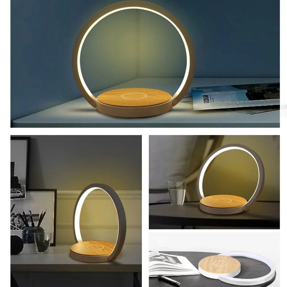 

Folding Bedside LED Night Light with 10W Wireless Charger Fast Charging Bed Light MF999
