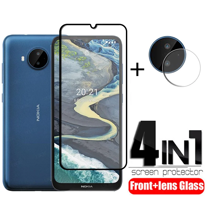 

4-in-1 For Nokia C20 Plus Glass For Nokia C20 Plus Tempered Glass HD Screen Protector Camera Film For Nokia C20 Plus Lens Glass