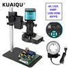 4K 48MP HDMI USB 60FPS Monocular Video Microscope Sets 38MP/16MP/13MP/8MP Digital Camera Lens 130X LED Light  Repair Phone Solde 1