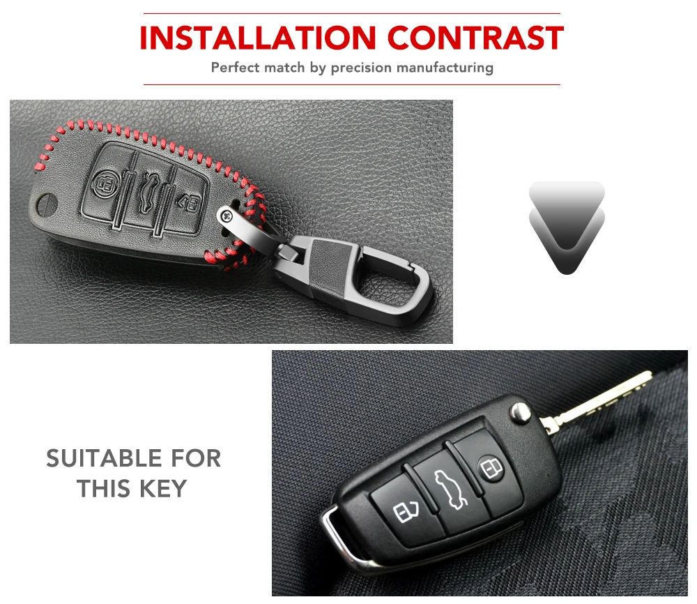 Модные 3 кнопки кожи автомобиль дистанционного брелок в виде ракушки чехол для Audi A1 S1 A3 S3 A4 A6 RS6 TT Q3 Q7 2006 2007 2008 2009-2013