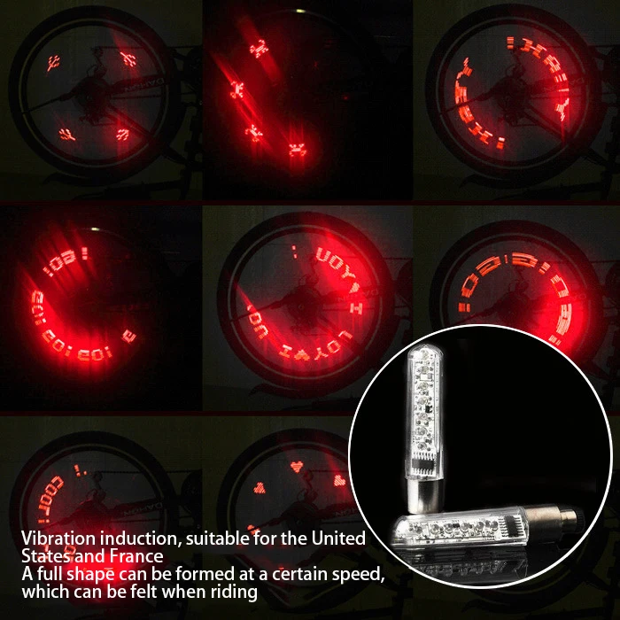 Cycling Bicycle Light Mountain MTB Road Bike Lights LED Tyre Tire Valve Caps Wheel spokes LED Fluorescent Light Bike Accessories Cycling Bicycle Light Mountain MTB Road Bike Lights LED Tyre Tire Valve Caps Wheel spokes LED Fluorescent Light Bike Accessories