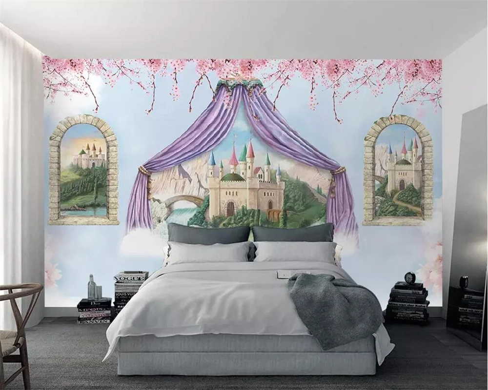 Mural3D обои на заказ Фэнтези Замок детская комната настенное фоновое изображение