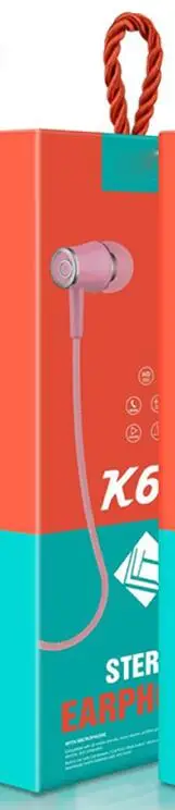 pink with packaging 10 шт много K68 наушники-вкладыши гарнитура проводное управление с 3,5 мм interfac Mic наушники для Android для Apple - Цвет: pink with packaging