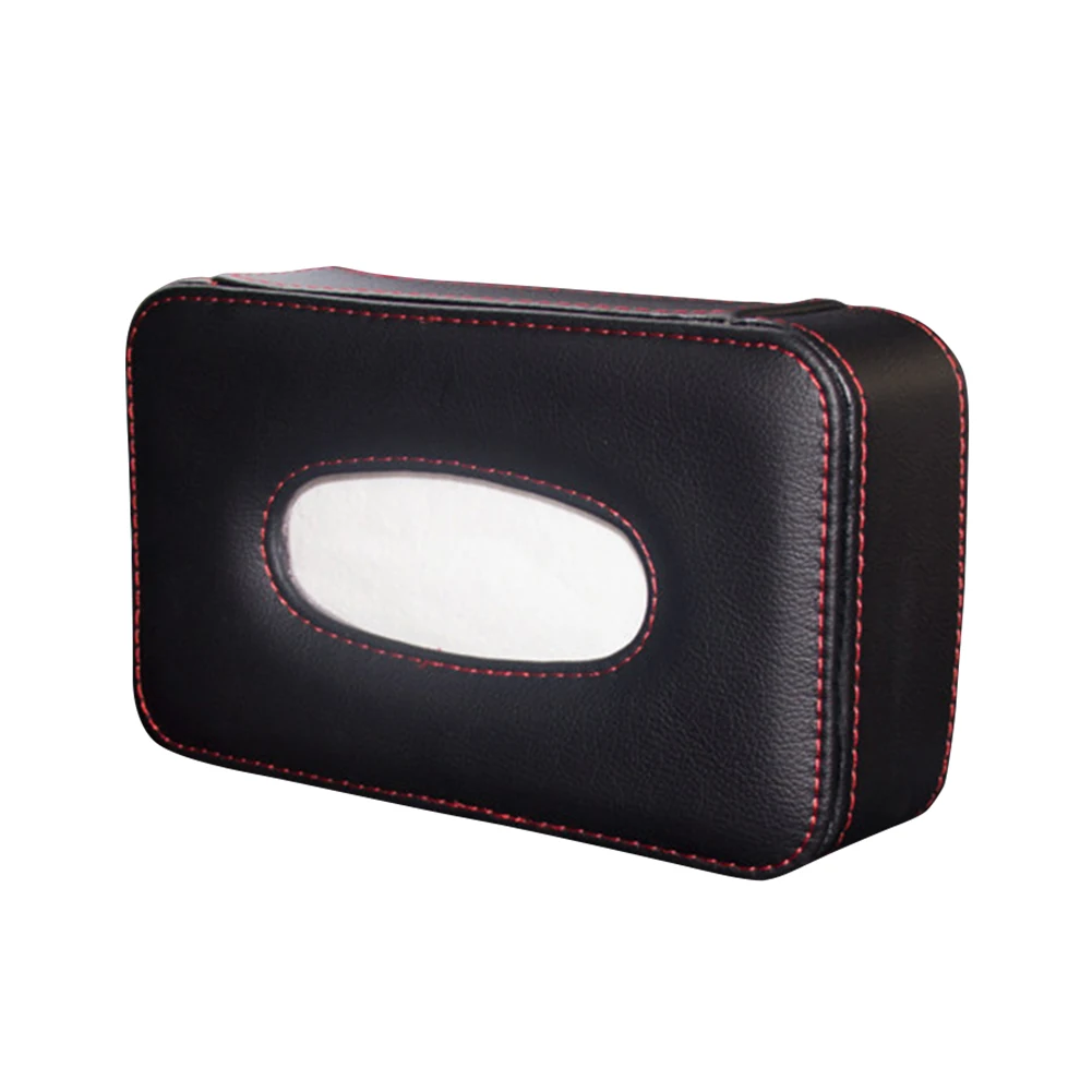 

Seatback Napkin Holder Easy Installation Space Saving Tissue Box Anti Slip Headrest Hanging Dustproof PU Leather Car Backseat
