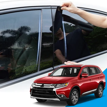 

Car Styling Car Window Pillar Trim Sticker Middle BC Column Sticker External Accessory For Mitsubishi Outlander ZJ ZK 2013-2020