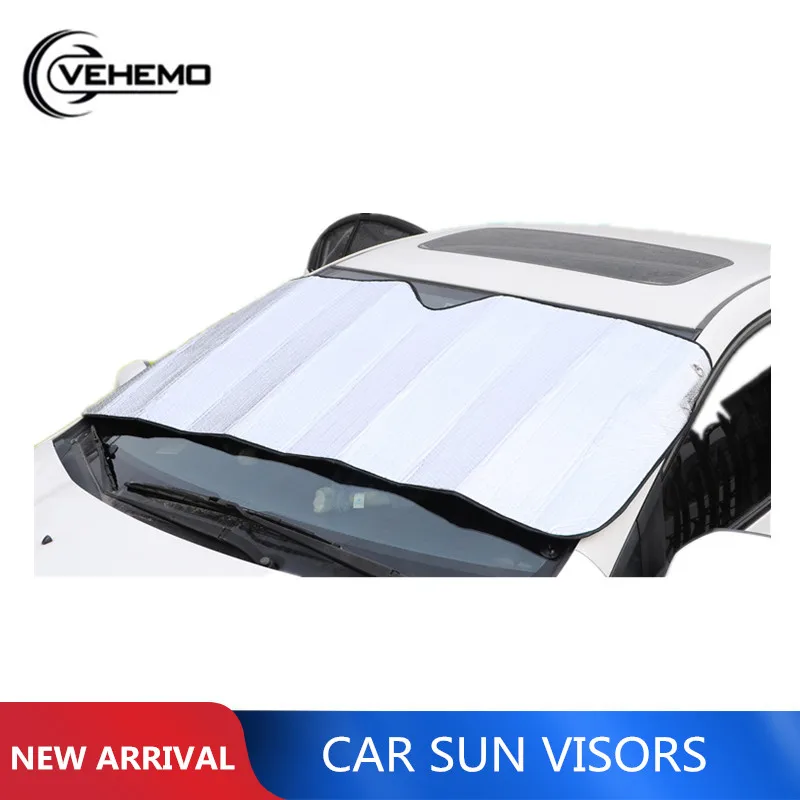 VEHEMO 128*60 см Авто складной солнцезащитный козырек для окна ветрового стекла козырек теплоотражающий УФ-блок Крышка жемчужная пена солнцезащитный козырек