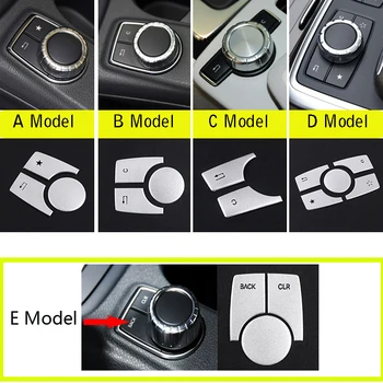 

For Mercedes BenzA B C E CLA GLA ML GL GLK Class W176 W246 W204 W212 C117 X156 Aluminum Car Multimedia button Trim Cover Sticker