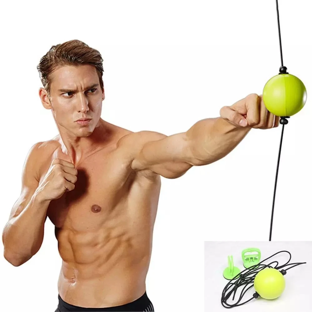 

Boxing Speed Ball 2.9m with Adjustable Suction Cup for Reaction Agility Training Punch Fight Exercise and Stress Relieve