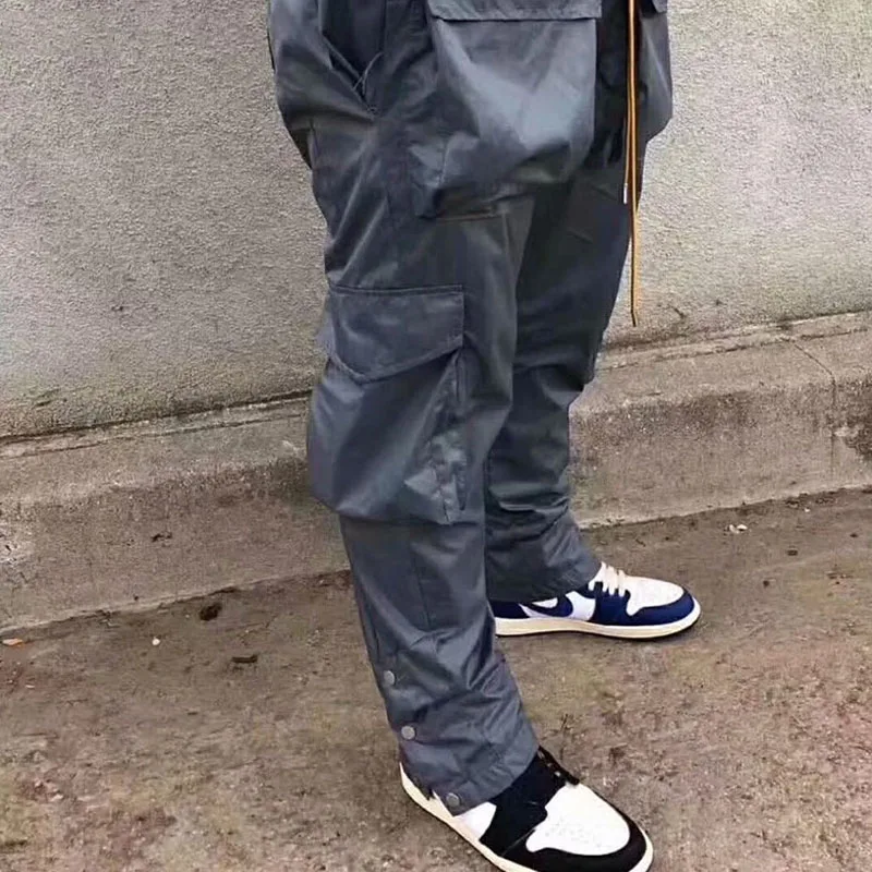 19SS RHUDE карманные джоггеры брюки карго мужские Высокое качество Rhude Пряжка для брюк подкладка сетка Нейлон Рабочие Rhude джоггеры