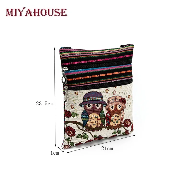 Miyahouse цветная сумка мессенджер с принтом слона из мультфильма мини на плечо