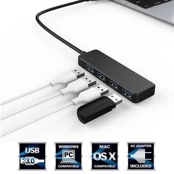 

USB 3.0 HUB Multi USB Splitter 4 Port Expander Splitter with Micro USB Port USB 3.0 Hub For PC Laptop Computer HUB USB Adapter