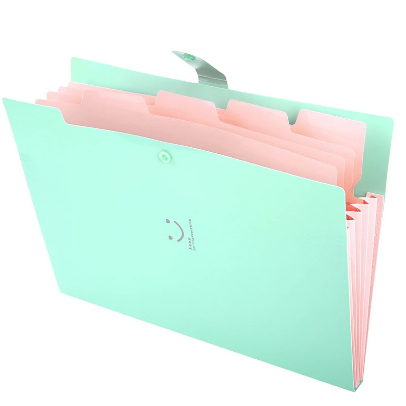 1PCS Waterproof Office Plastic file Folders Multi Pocket Organizer A4 File Expansion Document Folder Binder