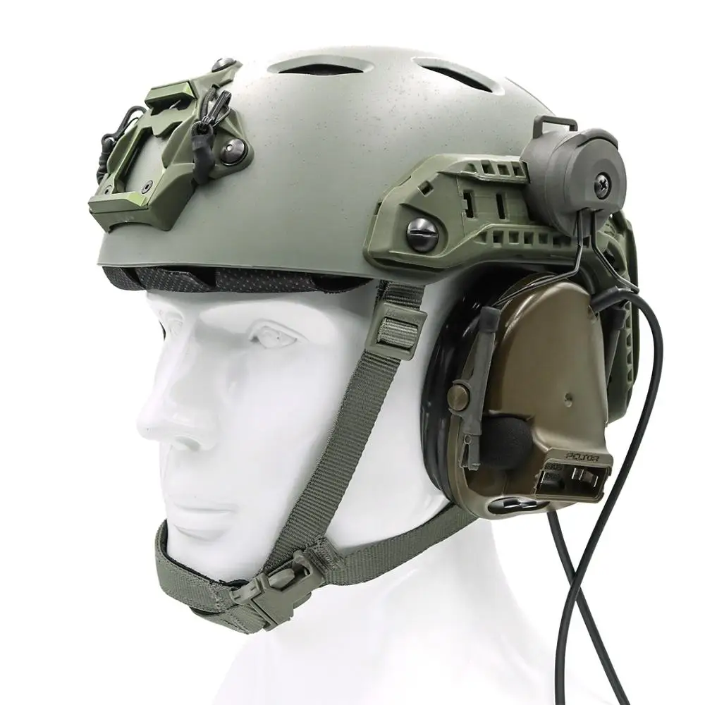 Tactical helmet headset stand Fast Ops Core helmet ARC track headset adapter COMTAC bracket for tactical headset comtac i ii iii