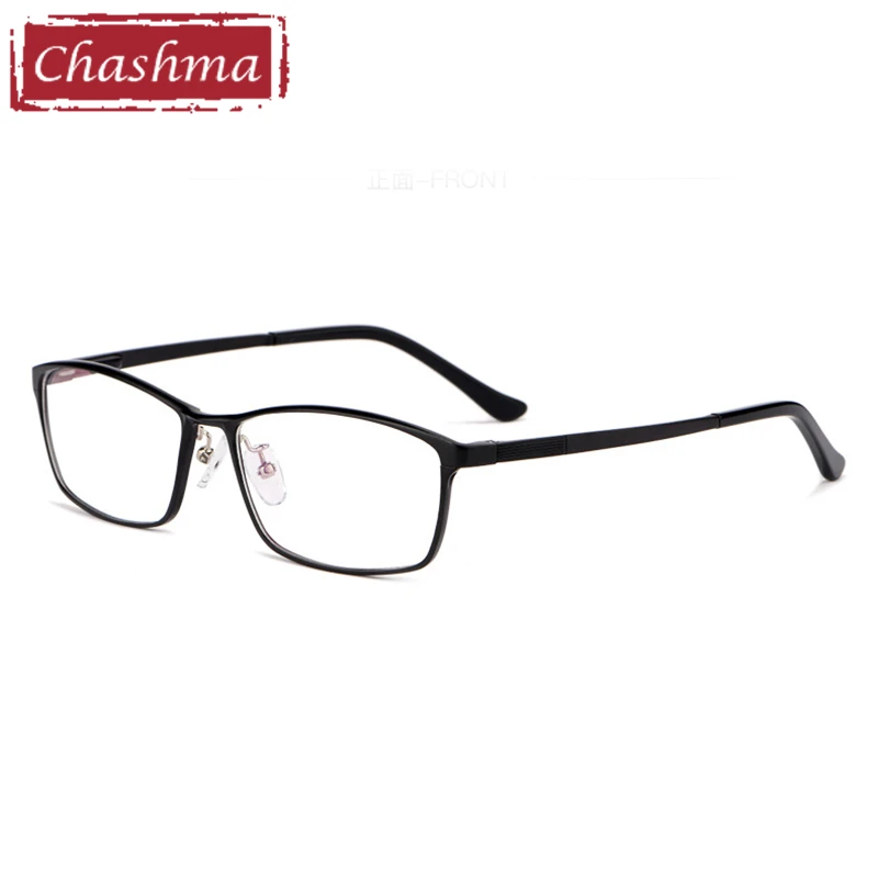 Chashma мужские очки по рецепту для мужчин полная оправа Близорукость Оптические выпускные линзы очки - Цвет оправы: Black