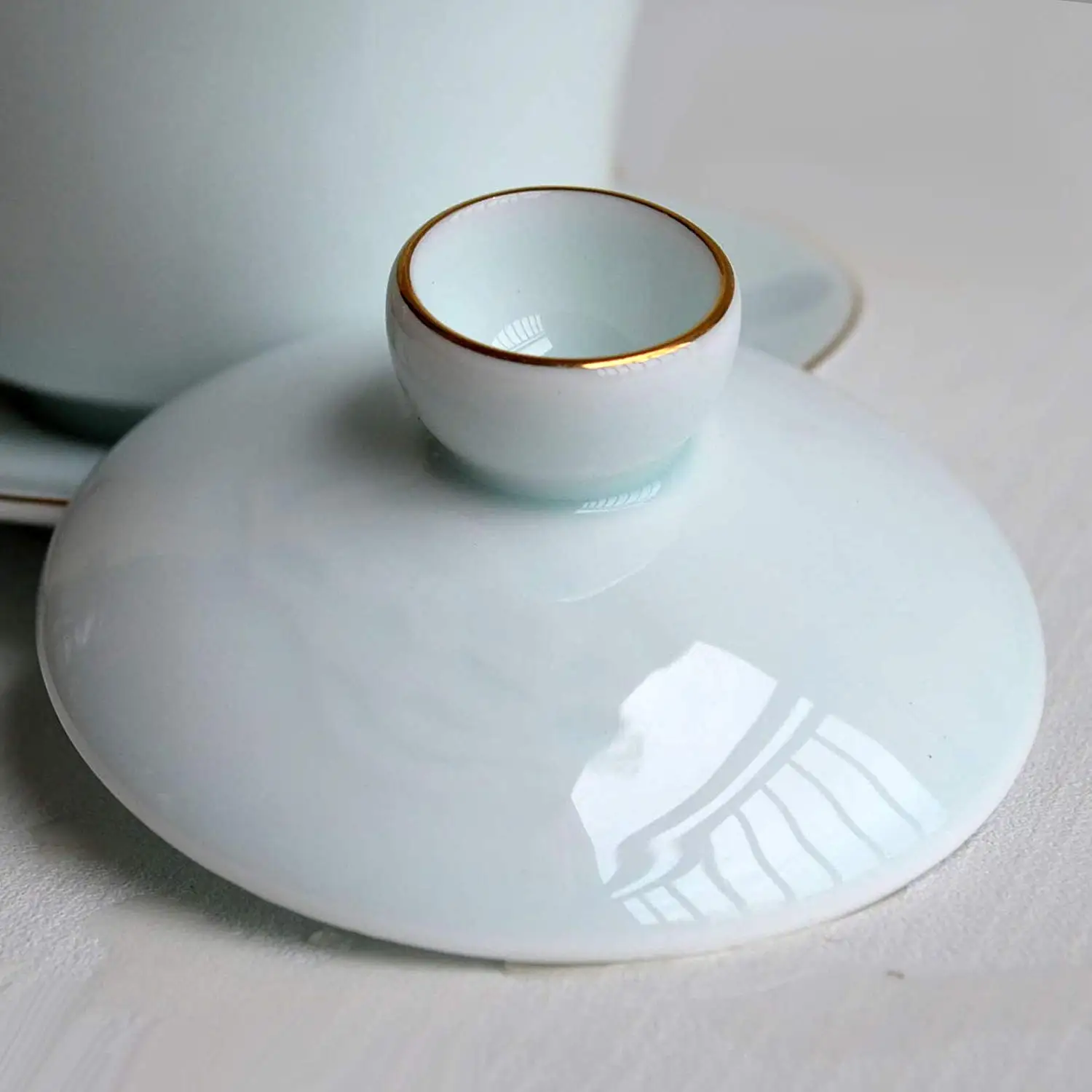 Gaiwan 200 мл супница благоприятные облака чайные чашки celadon фарфоровый Традиционный китайский чайный набор крышка чашки блюдце чашка Крышка Чаша