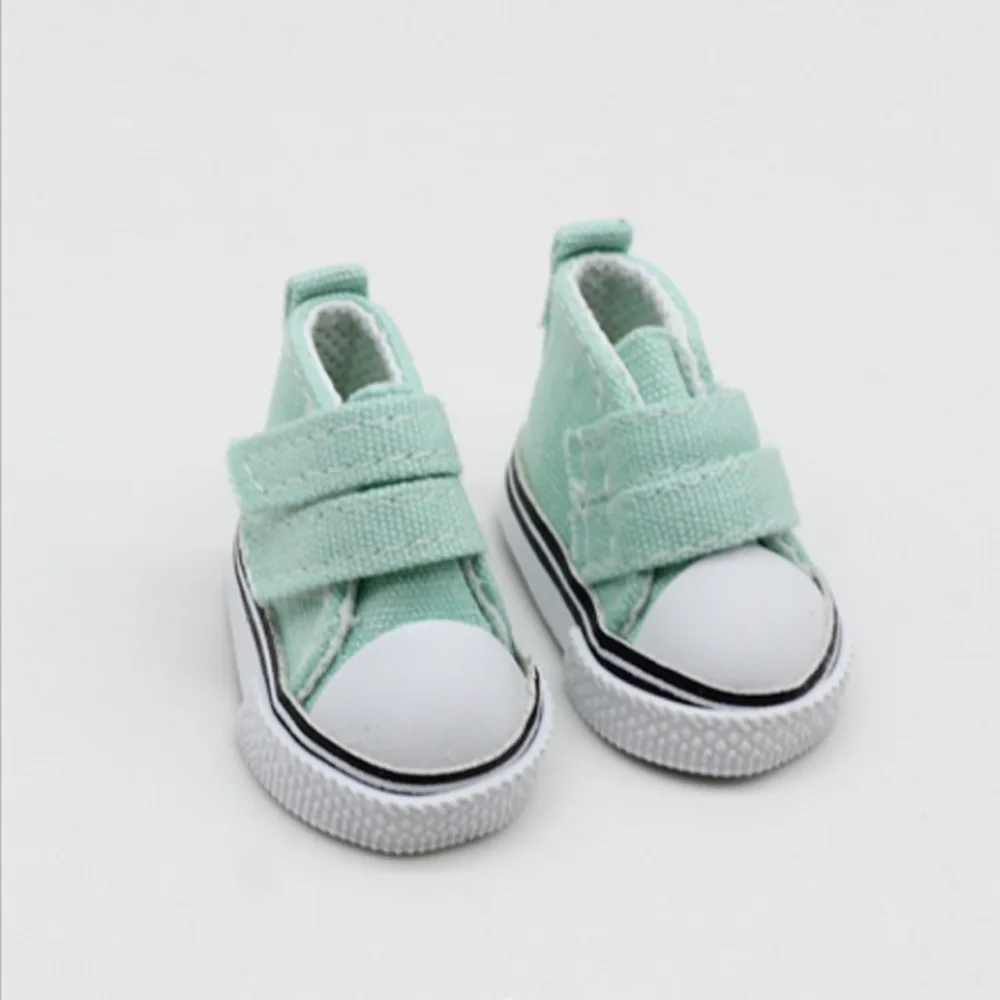 Light Green 1/6 BJD обувь Высота каблука 5 см; мини парусиновая обувь модные красные синие джинсы обувь черного и белого цвета на русском языке кукла, сделанная вручную аксессуары - Цвет: Light Green