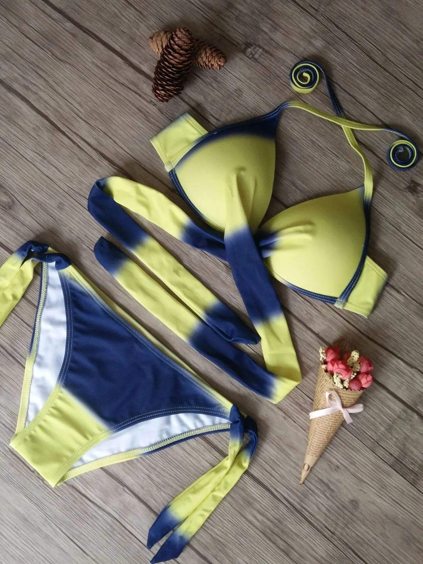 Сексуальный комплект бикини из двух частей, женский купальник с пуш-ап, Бразильский купальный костюм, пляжная одежда, купальный костюм для женщин, бикини - Цвет: Оранжевый