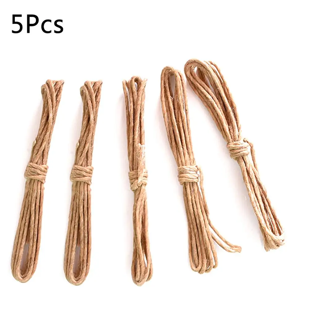 

5x Beeswax Wick Lighting Wax Hemp Rope Smoke Pipe Cigar Ignition Ropes Thread Cord Auxiliary Combustion