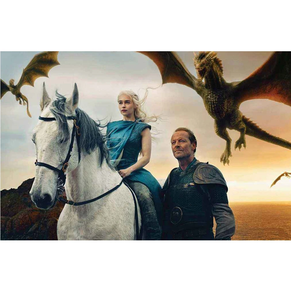 

5D DIY Diamond Painting Embroidery Dragon White Horse Beauty Photo Cross Stitch Right Game Crafts Jewelry Accessories Home Decor