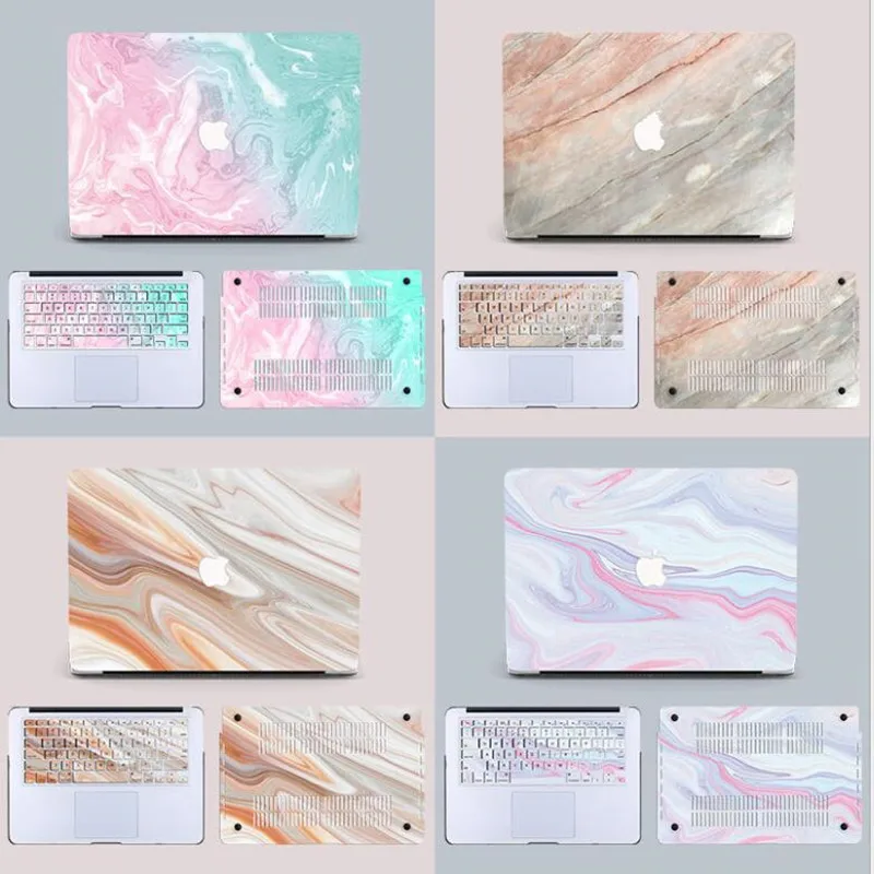 

NEW Hollow out Hard Case Shell For Macbook Pro Air Retina 12 13 15 16 inch Double sided painting with Keyboard Cover Skin