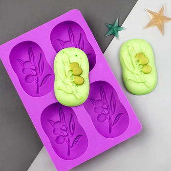

DIY Silicone Soap Molds Olive Tree Shape Form Handmade Soap Making Mould Form Cake Chocolate Decorating Tools
