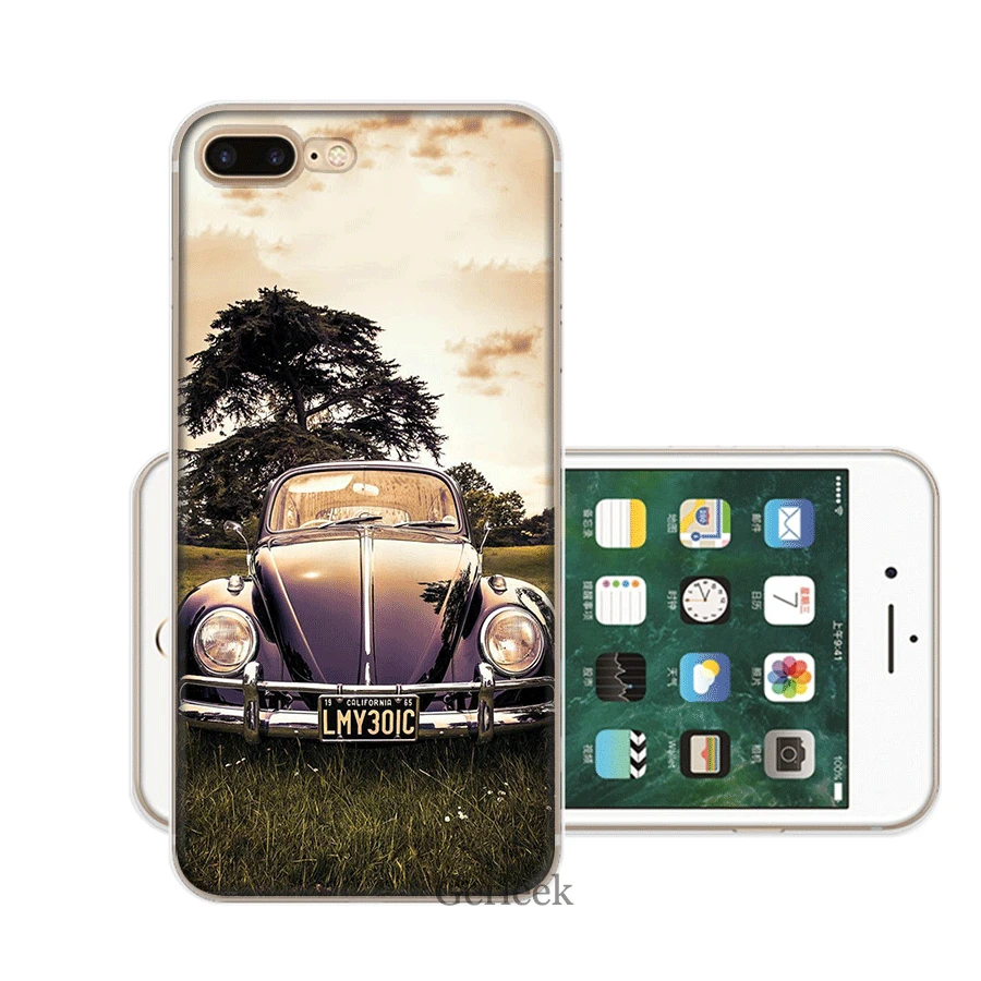 Чехол для мобильного телефона iPhone 11 Pro 6 6s 7 8 P Lus iPhone XR X XS Max 5 5S SE Shell винтажный VW Beetle для Coque жесткий чехол