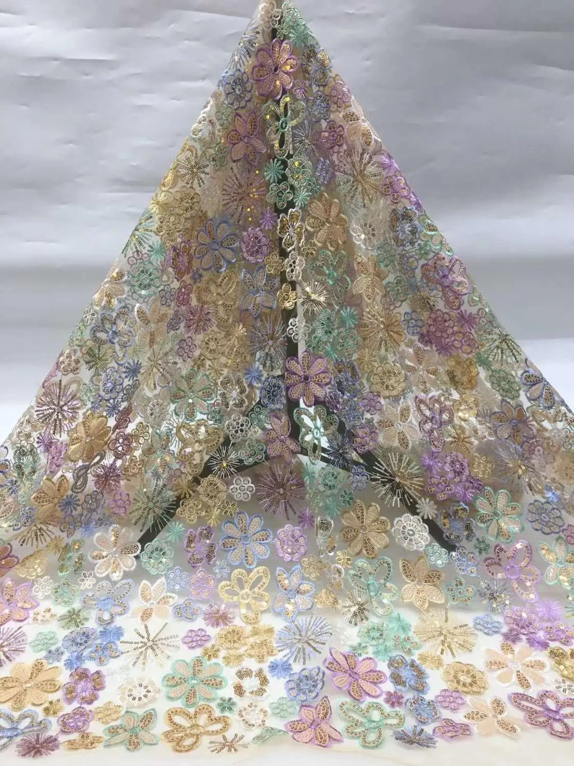 Изысканная новая вышивка блестками французский тюль кружева африканские
