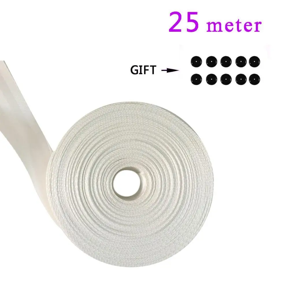 White Car Seat Belt Webbing 3-30Meters Universal Car Personalized Modification Seat Belt Webbing Car Accessories - Название цвета: 25Meter