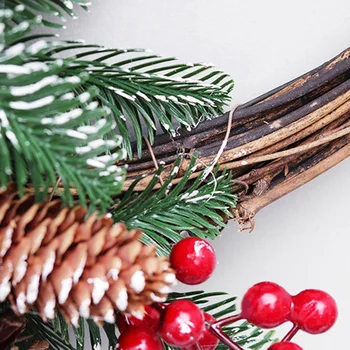 

Christmas Door Decoration Handmade Rattan Pendant Pendant Garland Decorate Home Party Chirstmas Decor 70cm