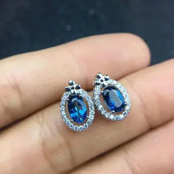 

natural And Real Topaz gemstone earrings S925 silver earrings women fashion earrings New year gift